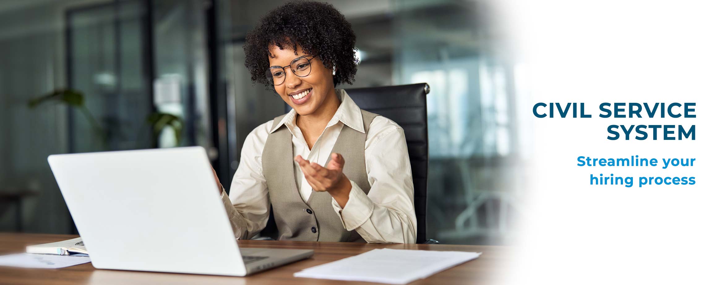 Woman looking at her laptop